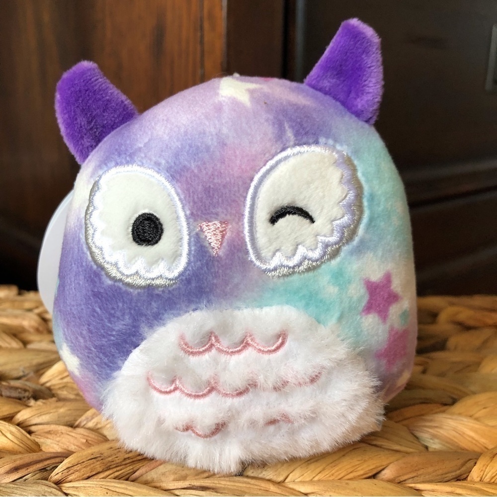 Squishmallows Solina the owl 3.5” clip